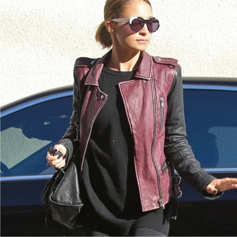 IRO Anabela Plum Leather Jacket